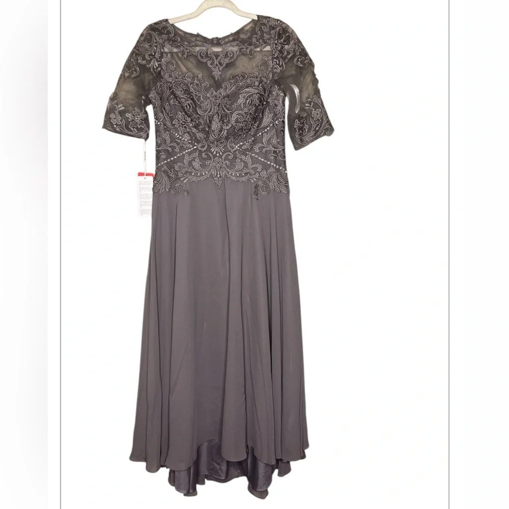 NWT JJs House-A-LineScoop Neck High-Low Chiffon Dress size 8